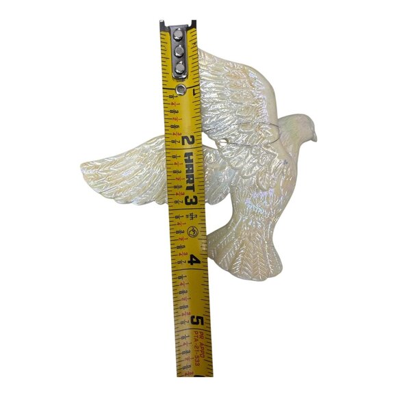 Set Of 10 Silvestri Vintage Iridescent & White Dove Ornaments 4 Christmas Tree - Picture 6 of 7